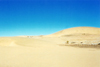 Namibia - Swakopmund, Erongo region: railway track under the dunes - the desert advances - photo by J.Stroh