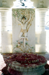 Muktinath, Annapurna area, Mustang District, Dhawalagiri Zone, Nepal: marble relief of the Hindu god Shiva - photo by W.Allgwer