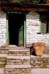 Nepal - Annapurna region: entrance to one of the many tea houses - photo by G.Friedman