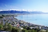 New Zealand - South island - Kaikoura: village and mountainscape (photographer Rod Eime)