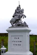 Scotland - Orkney - Lamb Holm island - Concretememorial of St. George slaying the dragon erected by Italian prisonersof war at Camp 60 - photo by Carlton McEachern