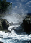 Anguar island, Palau: rocks on the north coast - photo by M.Sturges