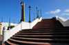 Panama City / Ciudad de Panama: Casco Viejo - Plaza de Francia - stairs leading to Paseo las Bovedas - San Felipe - photo by M.Torres