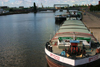 Szczecin (Zachodniopomorskie - Western Pomerania), Poland: Oder river barges - photo by C.Blam