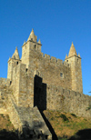 Portugal - Santa Maria da Feira (ex Vila da Feira): under the castle's ramparts - o castelo - photo by M.Durruti