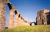 Portugal - Vila do Conde: arches - aqueduct of the Santa Clara monastery / aqueduto do mosteiro de Santa Clara - photo by M.Durruti