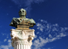 Saint-Denis, Runion: bust of Conte F.G. Bailly de Monthion, one of Napoleon's generals - Place de Metz - photo by M.Torres