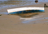 Anse Mourouk, Rodrigues island, Mauritius: boat in the sand - photo by M.Torres