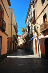 Iglesias / Igrsias, Carbonia-Iglesias province, Sardinia / Sardegna / Sardigna: street in the old town - Sulcis-Iglesiente region - photo by M.Torres