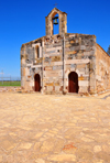 Villaspeciosa / Biddaspetziosa, Cagliari province, Sardinia / Sardegna / Sardigna: Chiesa di San Platano- the builders used salvaged Roman stones from San Cromazio, including an early Christian Khachkar-like tombstone - photo by M.Torres