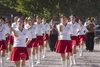 Slovenia - Lipica / Lipizza - Goriska region: Lipica stud farm where the world famous lipizzaner horses are bred - Majorettes group performing in-between shows - cheerleaders - photo by I.Middleton