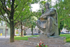 Slomskov Trg - statue of famous priest Anton Martin Slomsek - this is the priest who brought about many changes in Maribor, including the upgrade of the parish church to a cathedral - Maribor, Slovenia, - photo by I.Middleton