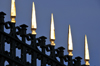 Spain / Espaa - Madrid: Royal Palace / Palacio Real - fence with gilded spikes - plaza de la Armera - photo by M.Torres