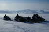 Svalbard - Spitsbergen island - Billefjorden: group with snow scooters - photo by A. Ferrari