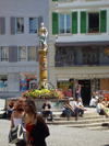 Switzerland - Suisse - Lausanne: Palud square and Mechanical clock / place de la Palud et l'Horloge - photo by C.Roux