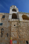 Saidnaya / Seydnaya - Rif Dimashq governorate, Syria: Holy Patriarchal Convent of Our Lady of Saidnaya - belfry seen from below - photo by M.Torres / Travel-Images.com