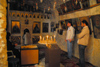 Maaloula - Rif Dimashq governorate, Syria: Mar Taqla - praying at the Saint's chapel - shrine in a cave - photo by M.Torres / Travel-Images.com