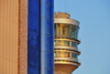 Dar es Salaam, Tanzania: the harbour control tower hides behind the Utumishi building - Kivukoni road - photo by M.Torres