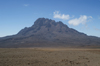 65 Tanzania - Kilimanjaro NP: Marangu Route - day 4 - Mount Kilimanjaro, view over Mawenzi from the Kibo huts - photo by A.Ferrari