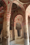 Turkey - Cappadocia - Greme: Geometric decorations - Church of St Barbara / Barbara Kilise - Goreme Open Air Museum / Goreme Acik Hava Muzesi - photo by C.Roux