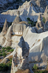 Cappadocia - Greme, Nevsehir province, Central Anatolia, Turkey: carved tufa cones - lunar landscape - photo by W.Allgwer