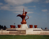 UAE - Al Fujairah / Fujairah / Alfujairah / FJR: coffee pot - symbol of hospitality - end of Al Nakheel road - photo by M.Torres