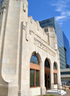 Tulsa, Oklahoma, USA: Tulsa Union Depot - Art Deco - variegated Bedford stone - designed by R. C. Stephens - South Boston Avenue - photo by G.Frysinger