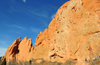 Colorado Springs, El Paso County, Colorado, USA: Garden of the Gods - Sentinel Rock and North Gateway Rock - Cathedral Valley - photo by M.Torres