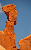 Arches National Park, Utah, USA: Park Avenue trail - Queen Nefertiti Rock - western wall of the canyon - Entrada Sandstone - photo by M.Torres