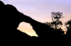 Arches National Park, Utah, USA: arch silhouette at sunrise - photo by B.Cain