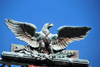 Portsmouth, New Hampshire, USA:  Memorial Bridge - eagle clutching a fasces -fascist symbolism - memorial to the sailors and soldiers of NH who participated in WWI - New England - photo by M.Torres