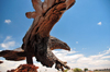 Valle-Williams, Arizona, USA: bronze - eagle sculpture at the Planes of Fame Air Museum - corner of US 180 and Route 64 - photo by M.Torres