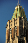 Baltimore, Maryland, USA: copper and gold roof of the Bank of America building - originally as the Baltimore Trust Company Building - built in 1929, Taylor and Fisher architects - Art Deco - 10 Light Street - photo by M.Torres