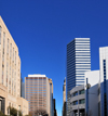 Oklahoma City, OK, USA: Park Avenue - Ronald J. Norick Downtown Library, Oklahoma County Courthouse, Oklahoma Tower and Park Harvey Apartments - photo by M.Torres