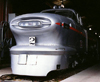 Green Bay (Wisconsin): Aluminum train manufactured by General Motors in the 1960's - National Railroad Museum - locomotive - photo by G.Frysinger