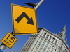 Manhattan (New York City): Traffic sign and the Municipal Building, designed by McKim, Mead & (photo by M.Bergsma)