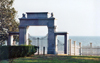 Beauvoir, near Biloxi, Mississippi, USA: Jefferson Davis Home and Presidential Library - looking through the gateway to the Mississippi Sound - photo by G.Frysinger